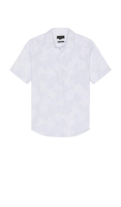 Vince Fil Coupe French Placket Shirt in Blue by VINCE