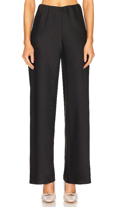 Vince Fluid Bias Pant in Black by VINCE