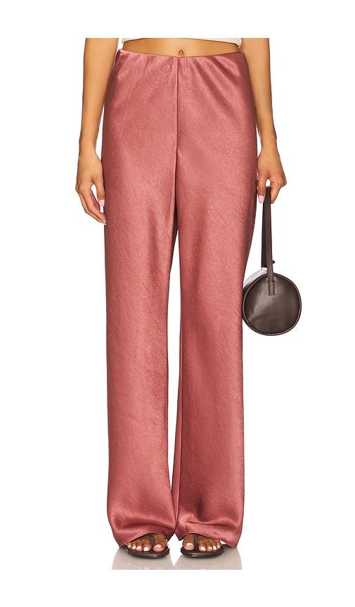Vince Fluid Bias Pant in Pink by VINCE