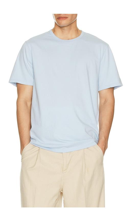 Vince Garment Dye Short Sleeve Tee in Blue by VINCE