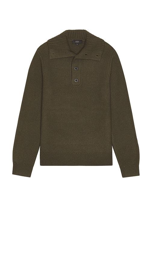 Vince Long Sleeve Mockneck Sweater in Green by VINCE