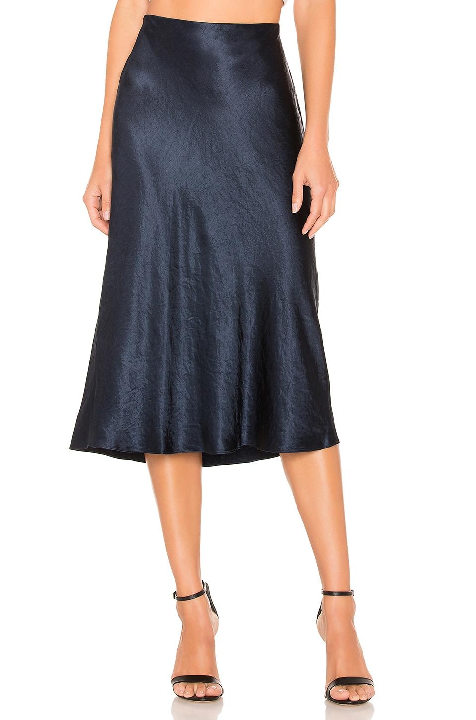 Vince Slip Skirt in Navy by VINCE