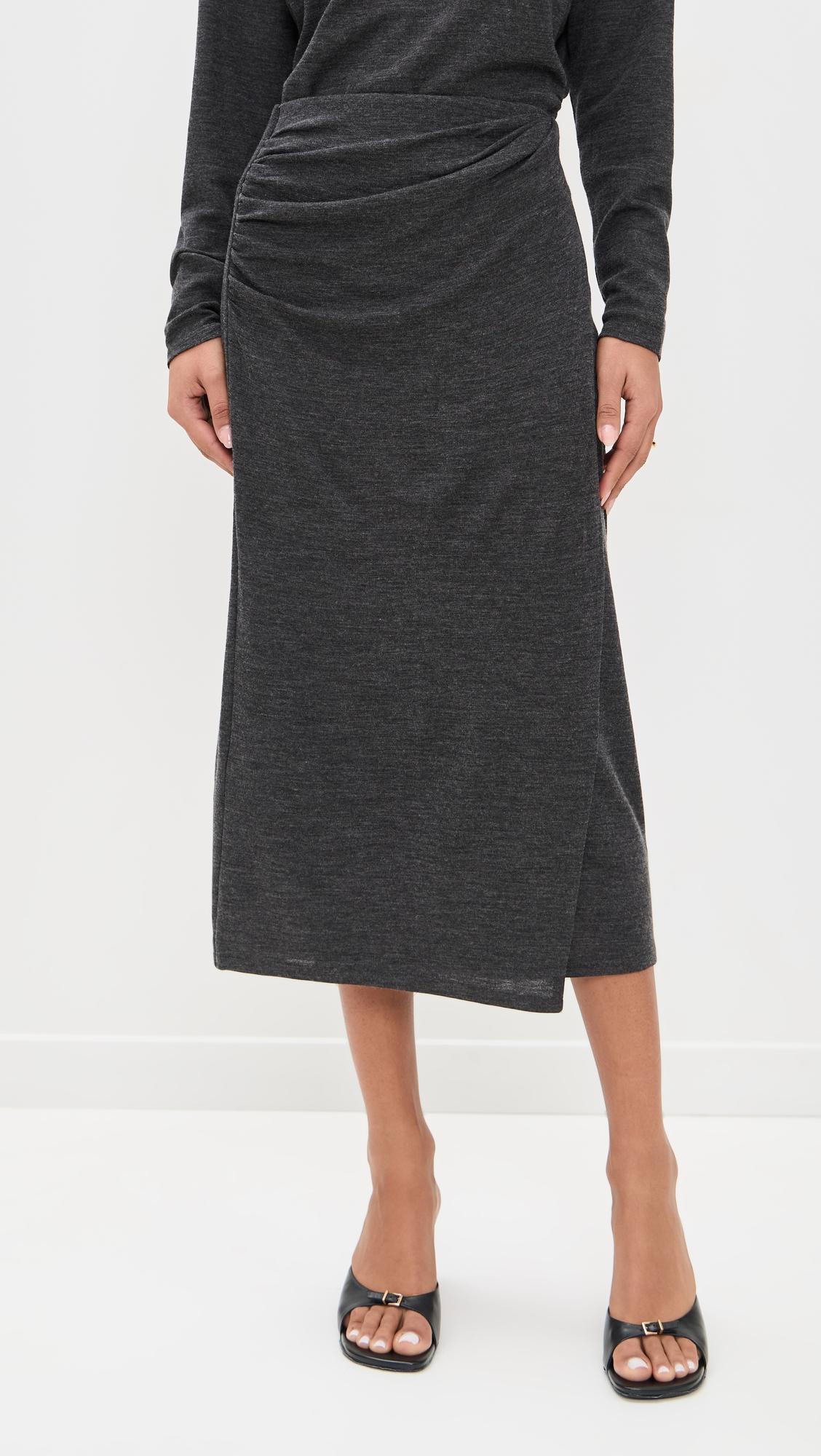 Waist Draped Midi Skirt by VINCE