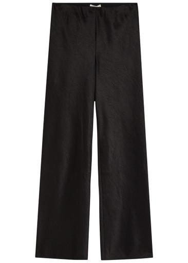 Wide-leg satin trousers by VINCE