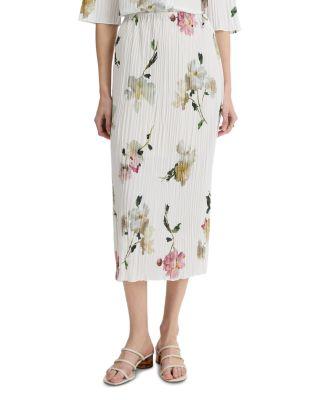 Wilted Peony Pleated Skirt by VINCE