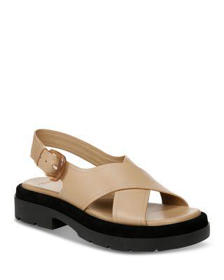 Women's Helena Leather Flat Sandals by VINCE