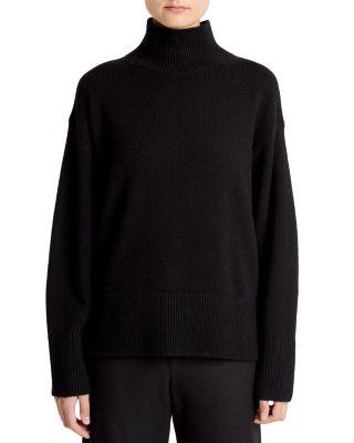 Wool Cashmere Turtleneck Side Slit Sweater by VINCE
