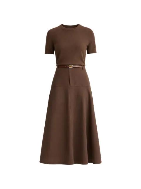 belted A-line midi skirt by VINCE