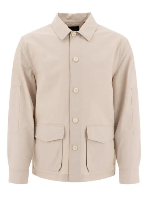 button-front patch-pocket shirt jacket by VINCE