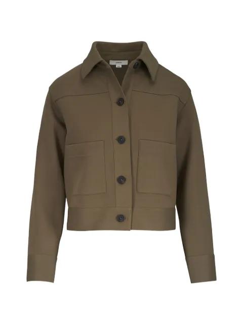buttoned cropped jacket by VINCE