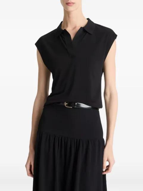 cap-sleeve polo top by VINCE