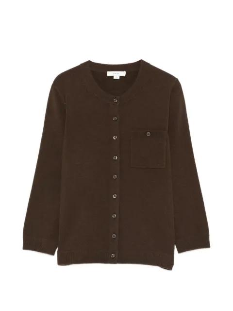 chest-pocket button cardigan by VINCE