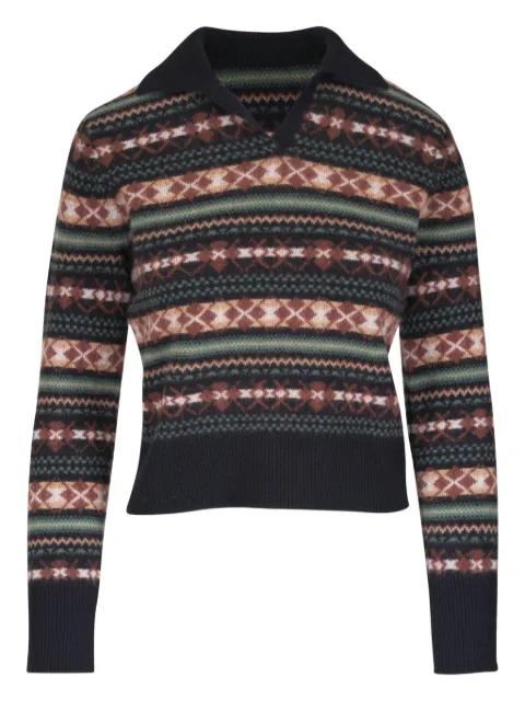 collared patterned sweater by VINCE