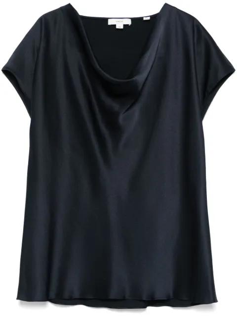 cowl-neck silk blouse by VINCE