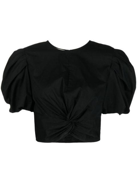 cropped knot T-shirt by VINCE