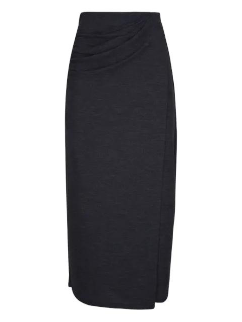 draped midi skirt by VINCE