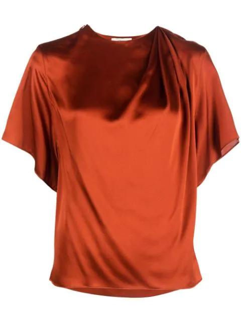 draped silk top by VINCE