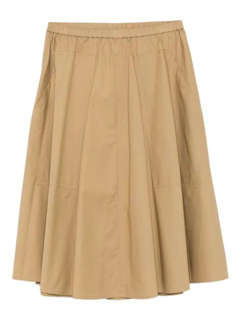 elastic-waistline pocket midi skirt by VINCE