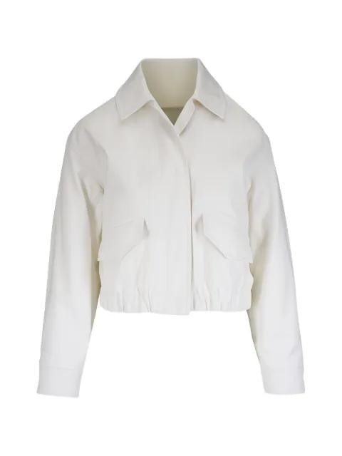 elasticated-hem cropped jacket by VINCE