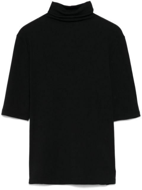 elbow-Sleeve roll neck top by VINCE