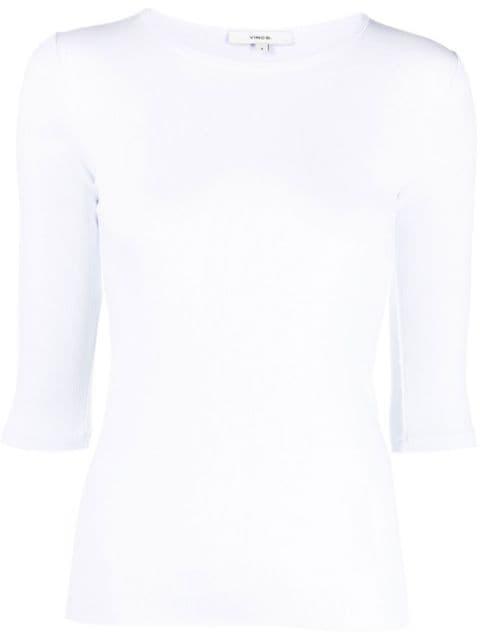 fine-ribbed top by VINCE