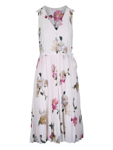 floral-print pleated dress by VINCE