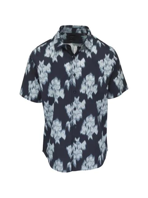 floral-print short-sleeve button-down cotton shirt by VINCE