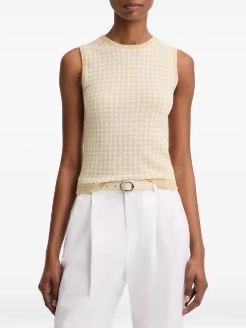 gingham-check tank top by VINCE