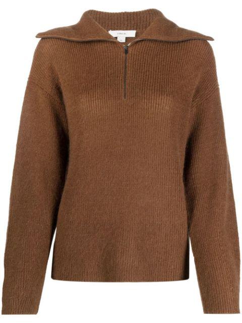half-zip pullover jumper by VINCE