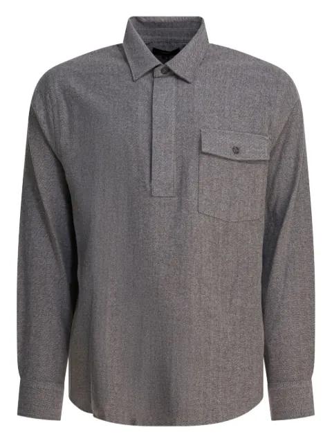 herringbone pocket polo shirt by VINCE