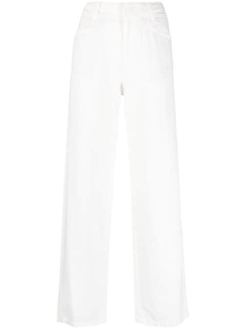 high-waist straight-leg trousers by VINCE