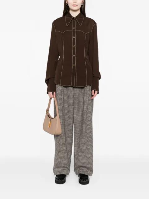 houndstooth-print trousers by VINCE