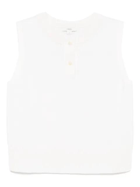 knitted henley top by VINCE