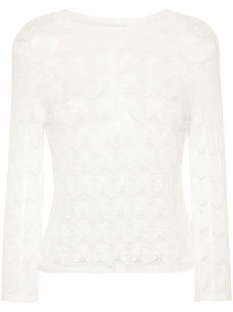 lace-pattern cotton top by VINCE
