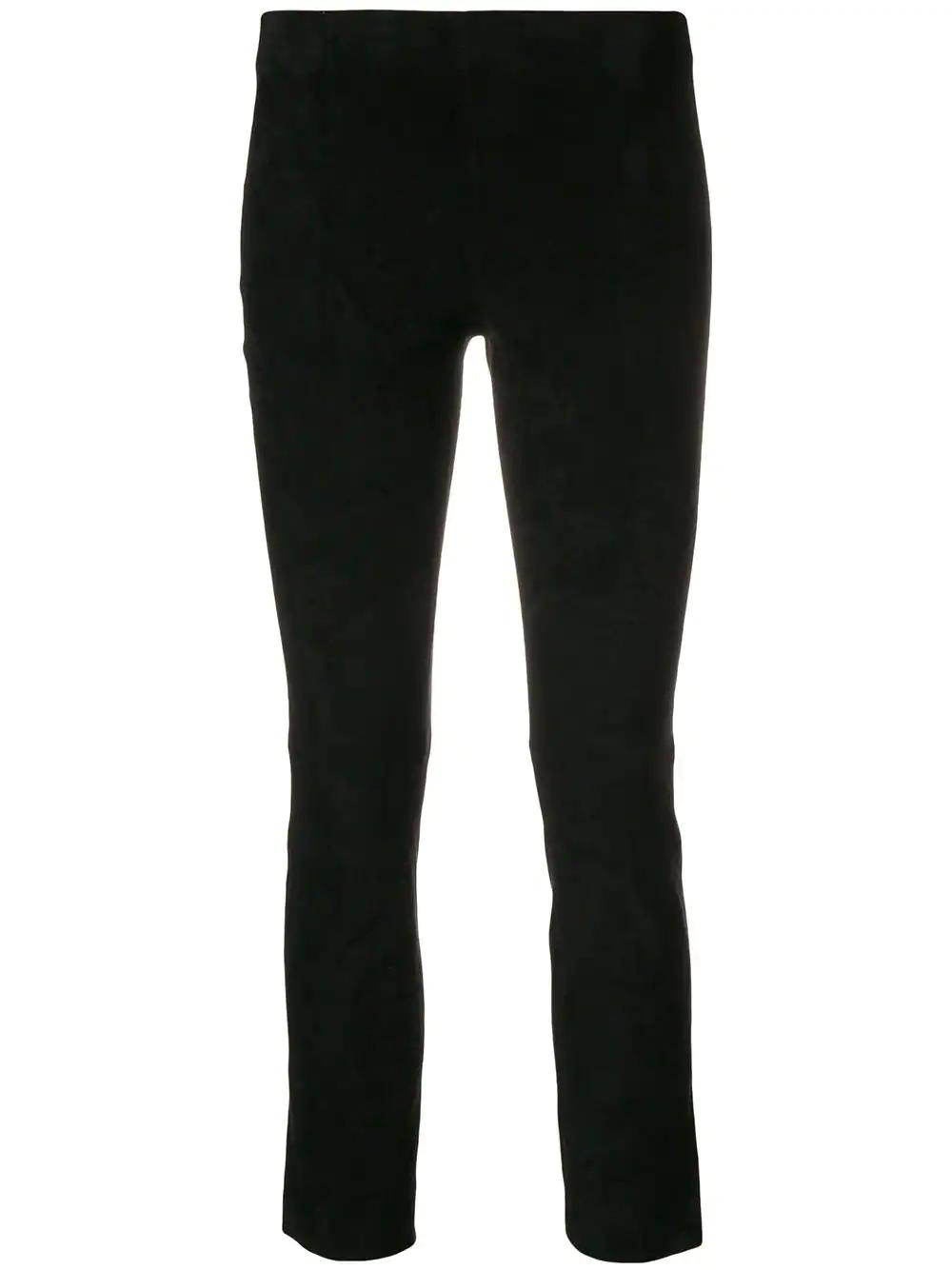 leather cropped trousers by VINCE