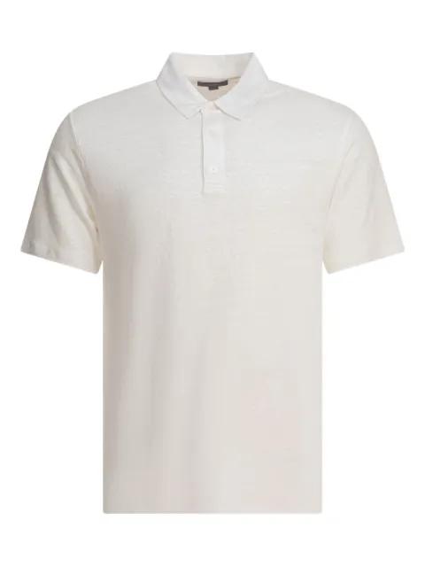 linen short-sleeve polo shirt by VINCE