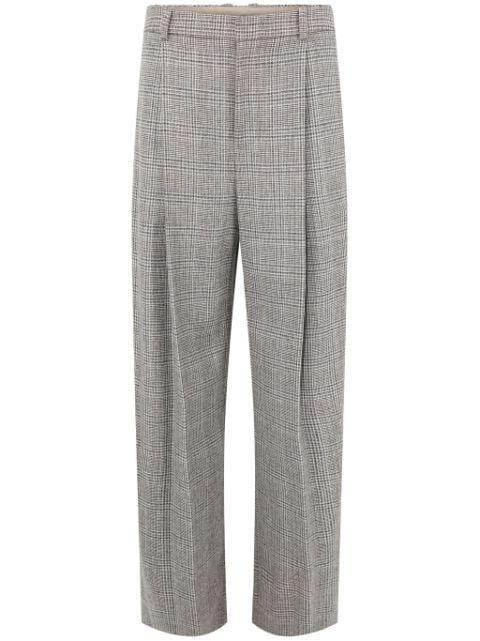 plaid-check trousers by VINCE
