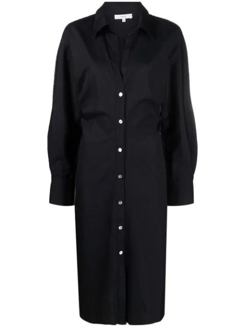 pointed-collar cotton shirt dress by VINCE