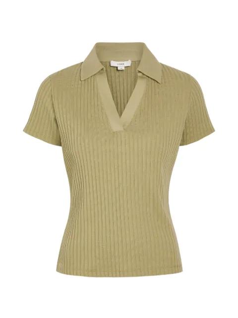 ribbed V-neck top by VINCE