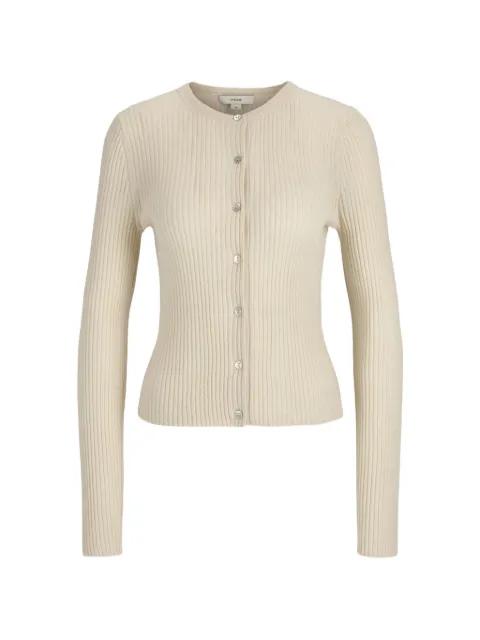 ribbed buttoned cardigan by VINCE