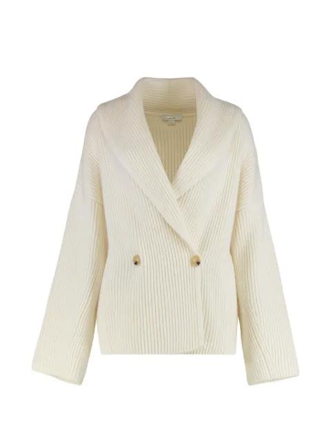 ribbed double-breasted cardigan by VINCE