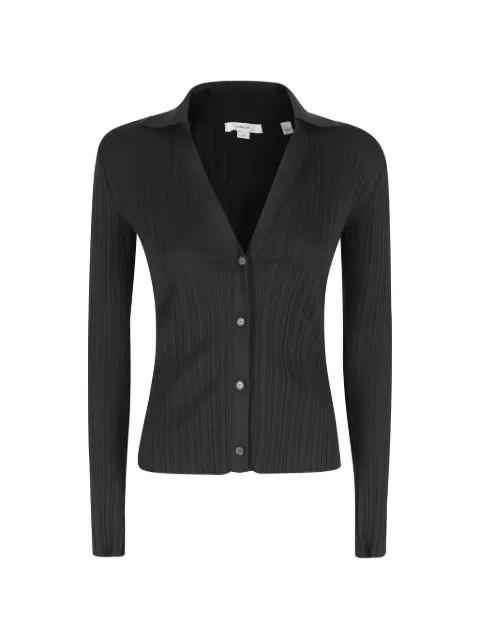 ribbed-knit button-up cardigan by VINCE