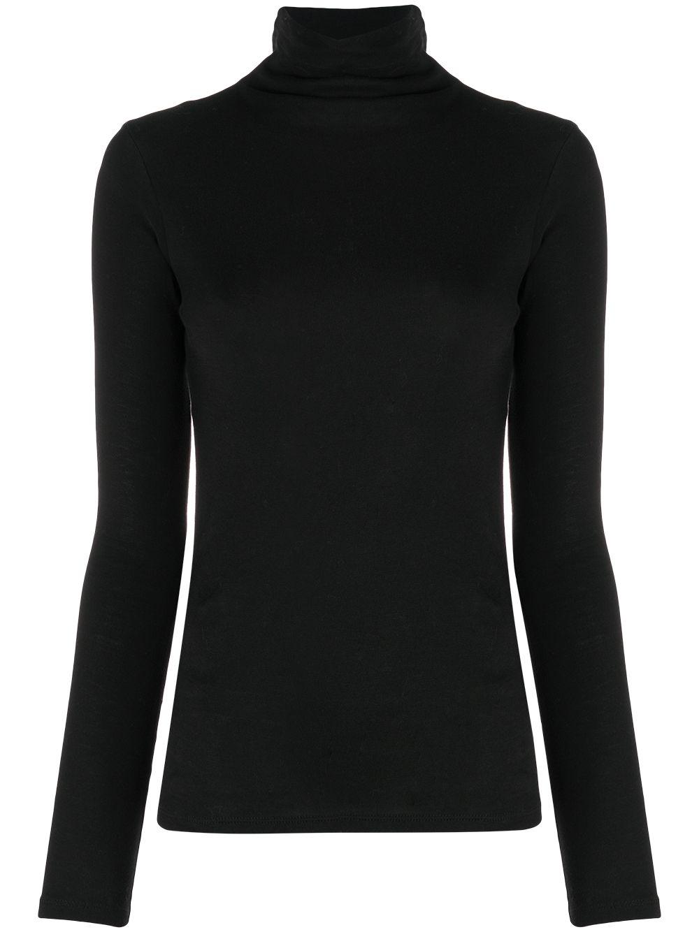 roll neck cotton blouse by VINCE