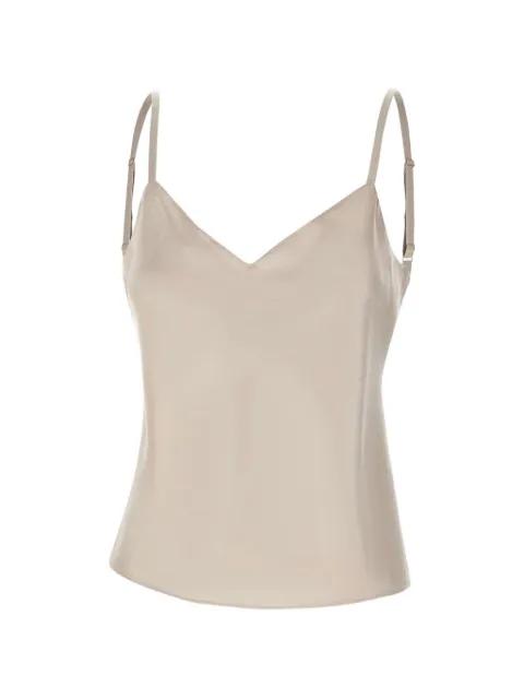 satin V-neck top by VINCE