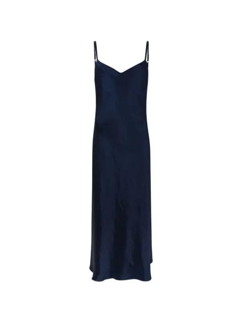 satin-finish slip midi dress by VINCE
