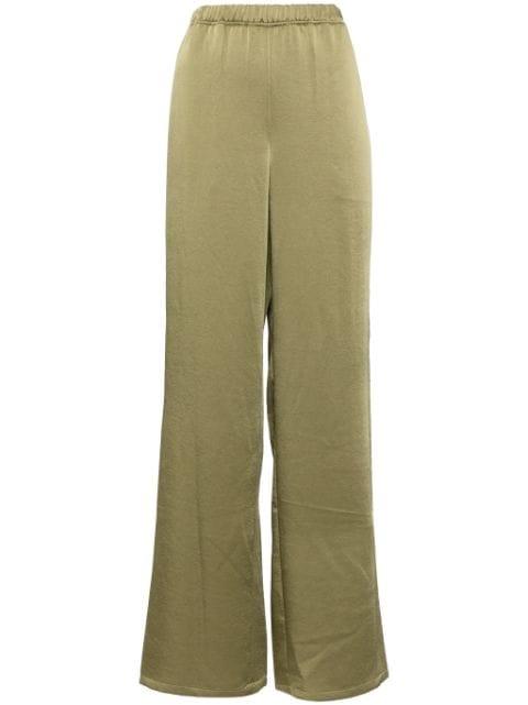 satin-finish straight trousers by VINCE