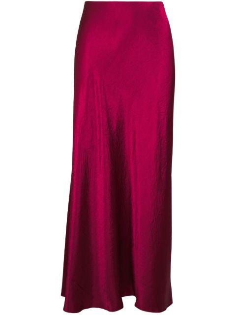 satin midi skirt by VINCE