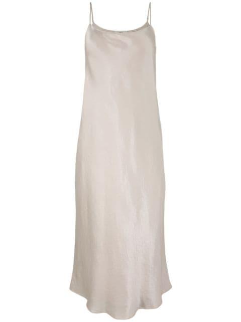 satin midi slip dress by VINCE
