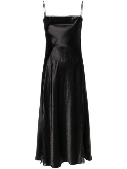 sheer-panelled silk slip dress by VINCE
