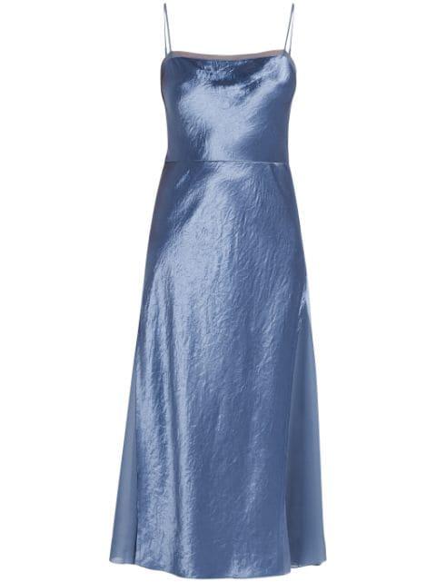 sheer panelled slip dress by VINCE